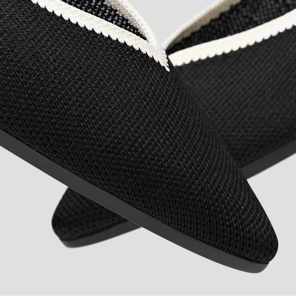 VIVAIA | NWOT POINTED-TOE V-CUT FLATS VIENNA 2.0 IN DEEP EBONY SIZE 10.5 - Picture 4 of 9